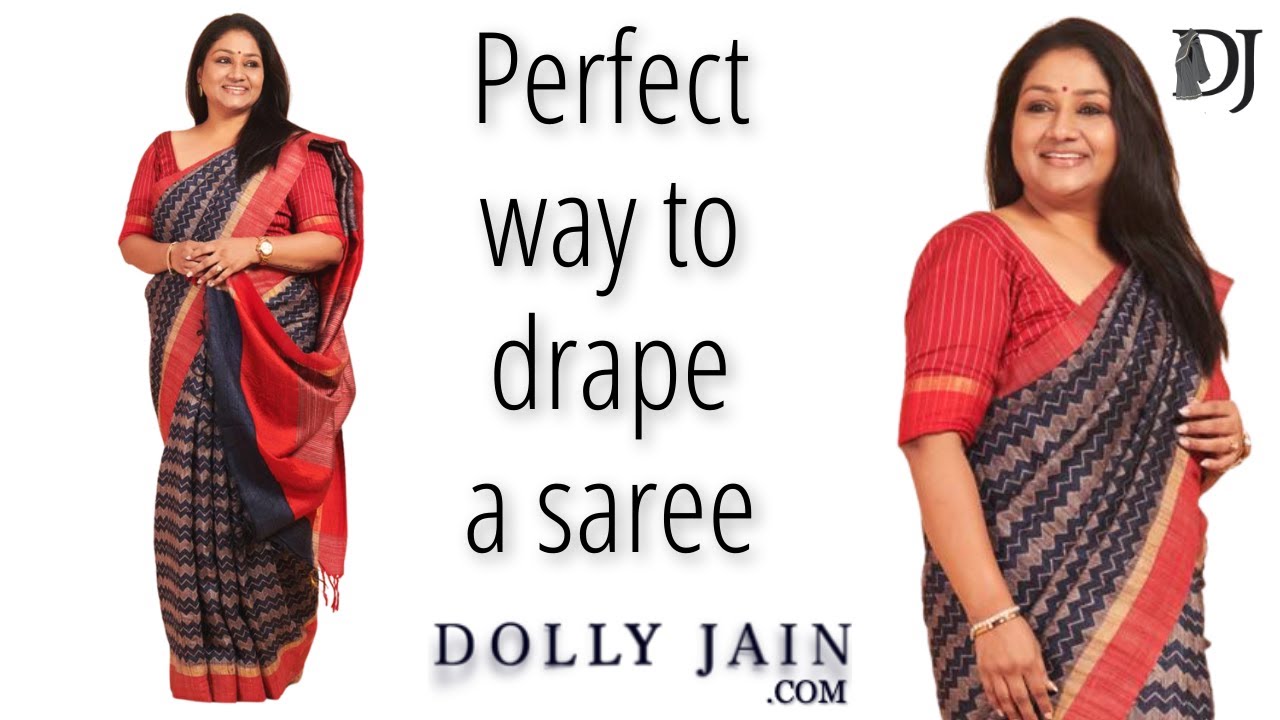 Learn the Perfect Way to Drape a Saree in Nivi Style | Dolly Jain Saree Draping |  उल्टा पल्ला