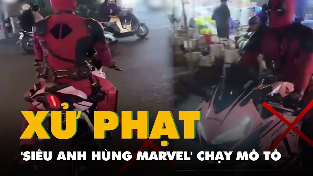 Xử phạt 'siêu anh hùng Marvel' chạy mô tô vi phạm giao thông ở Gò Vấp