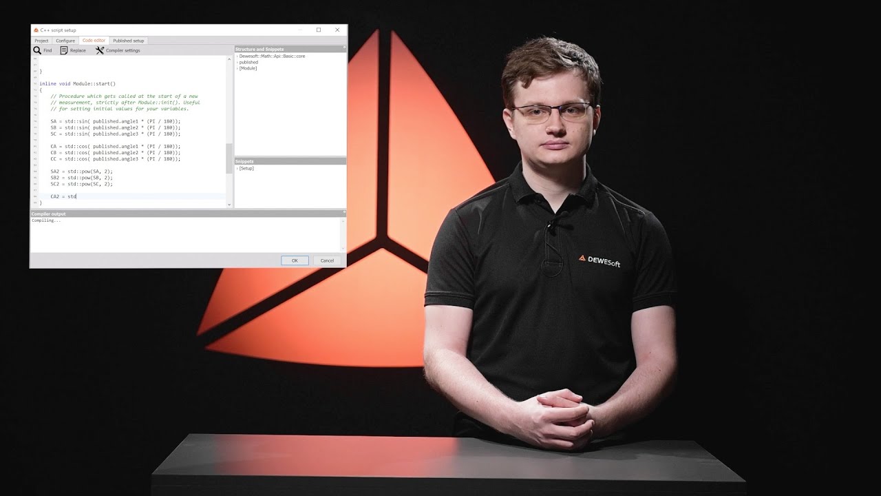 C++ Script IDE For Dewesoft Data Acquisition Software