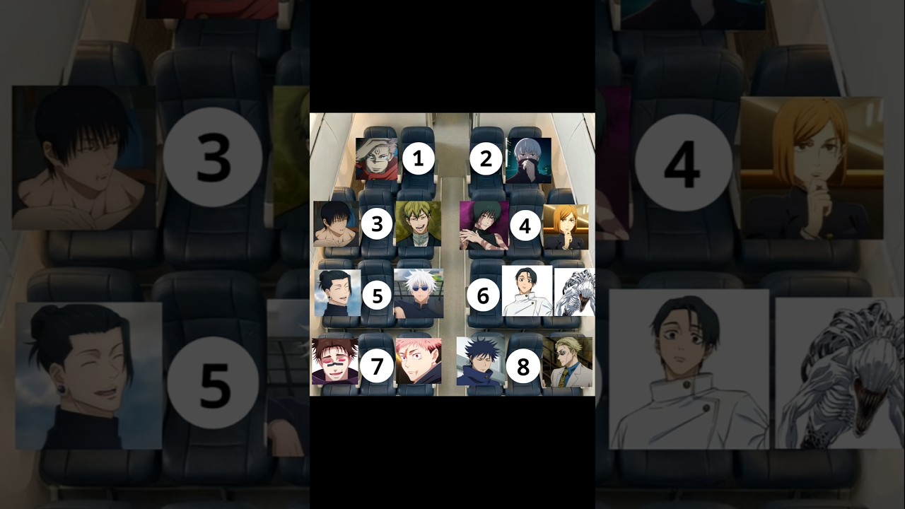 In which seat would you sit in? #jjk #jujutsukaisen #jujutsukaisenedit #animeshorts #yujiitadori