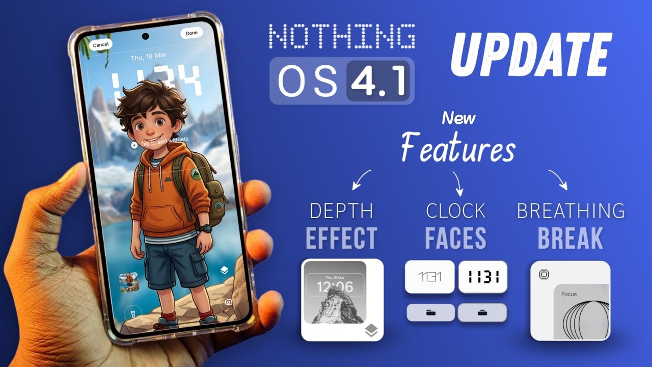 Nothing OS 4.1 Update For Nothing Phone (4a) - Depth Wallpaper, New Clock Format Widgets & More