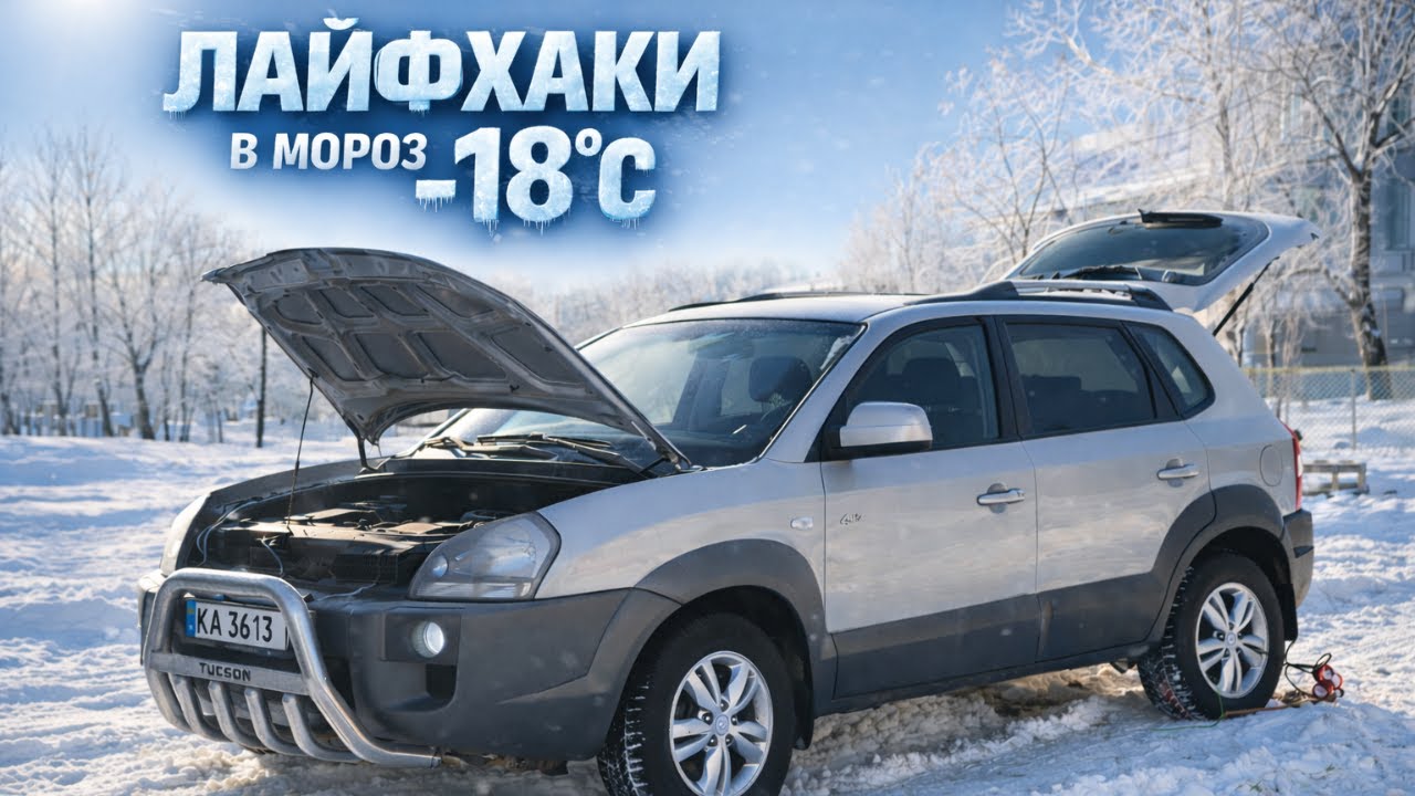 ХОЛОДНИЙ ЗАПУСК HYUNDAI TUCSON У МОРОЗ -18°C — РЕАЛЬНІ ЛАЙФХАКИ