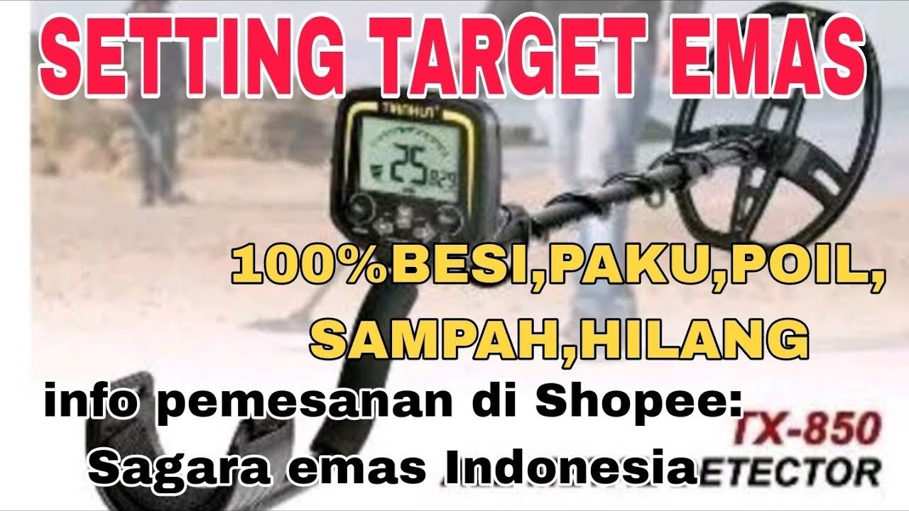 CARA SETTING MD TX 850 TARGET EMAS‼️BEBAS DARI SAMPAH POIL PAKU BESI//GOLD HUNTER
