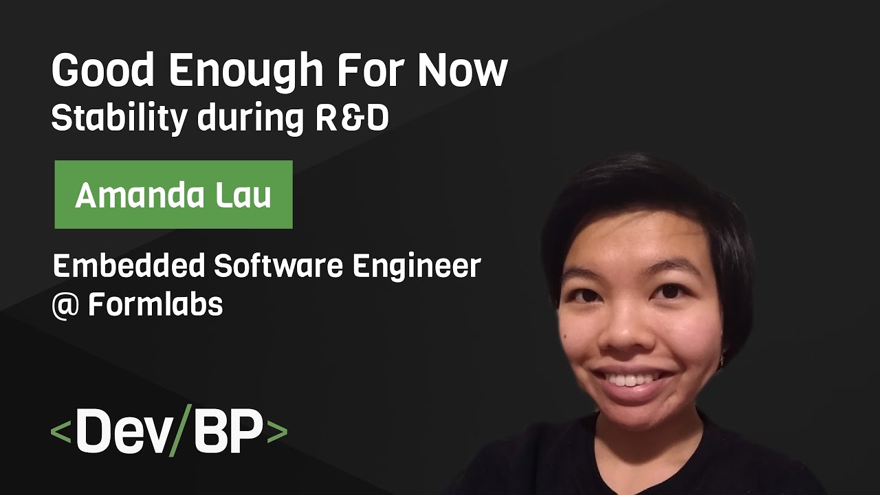 Good Enough For Now by Amanda Lau | DevBP Meetup #5
