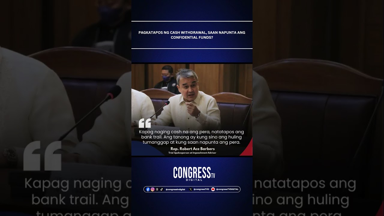 Pagkatapos ng Cash Withdrawal, Saan Napunta ang Confidential Funds?