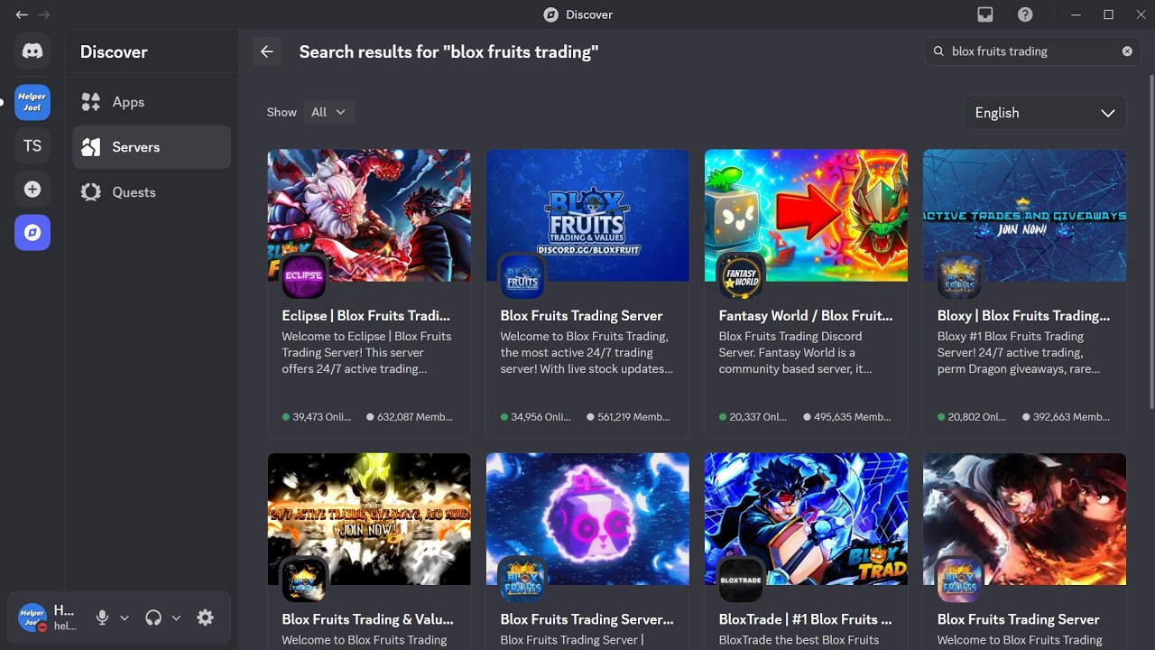 Как присоединиться к Discord-серверам Blox Fruits Trading