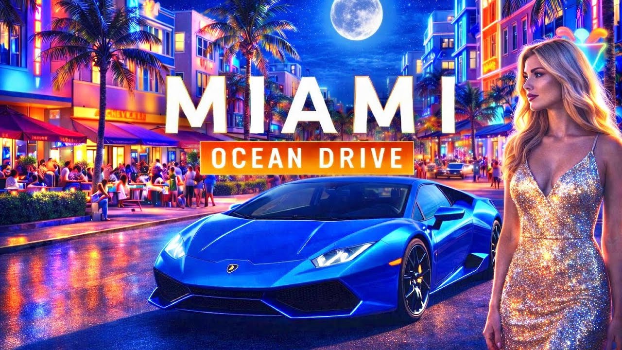 MIAMI 🇺🇸 | Ocean Drive Nights, Neon, Christmas & Vibes – Full Walking Tour 4K
