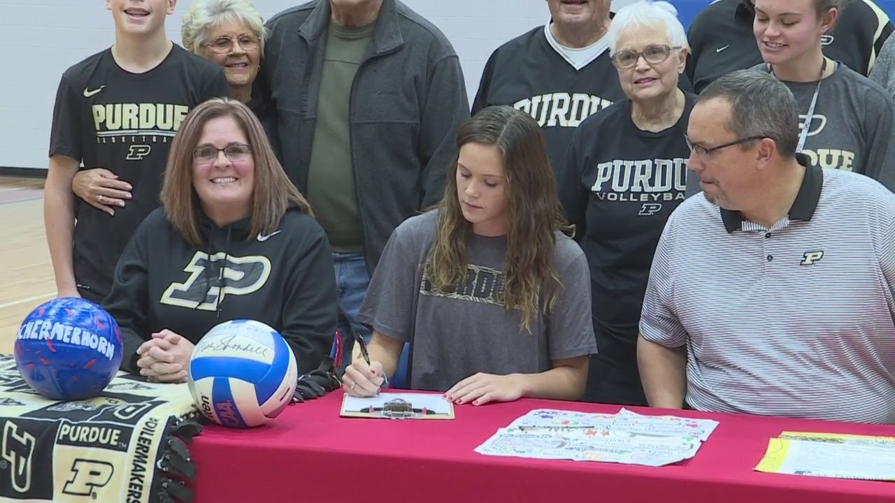West Noble's Madison Schermerhorn signs with Purdue, Thompson with Grace on 11/14/18
