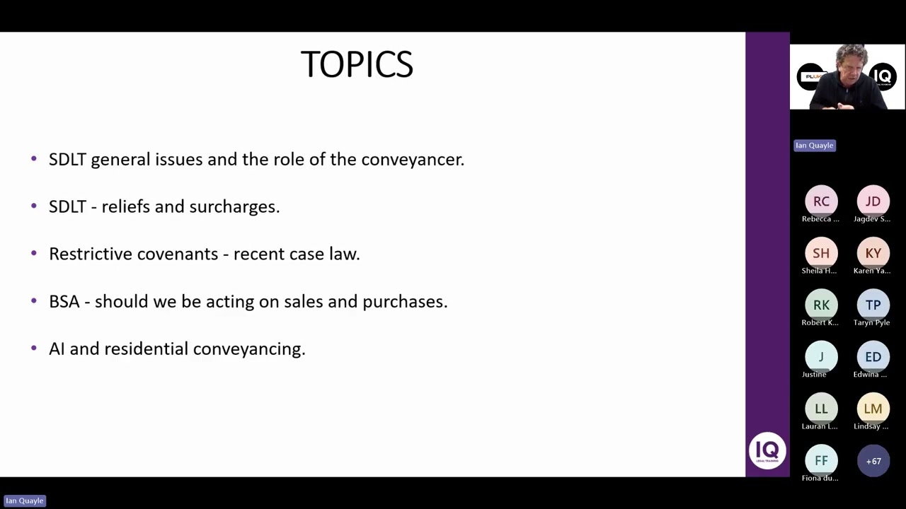 Stewart Title - Residential Property forum with Ian Quayle - England & Wales September 2025