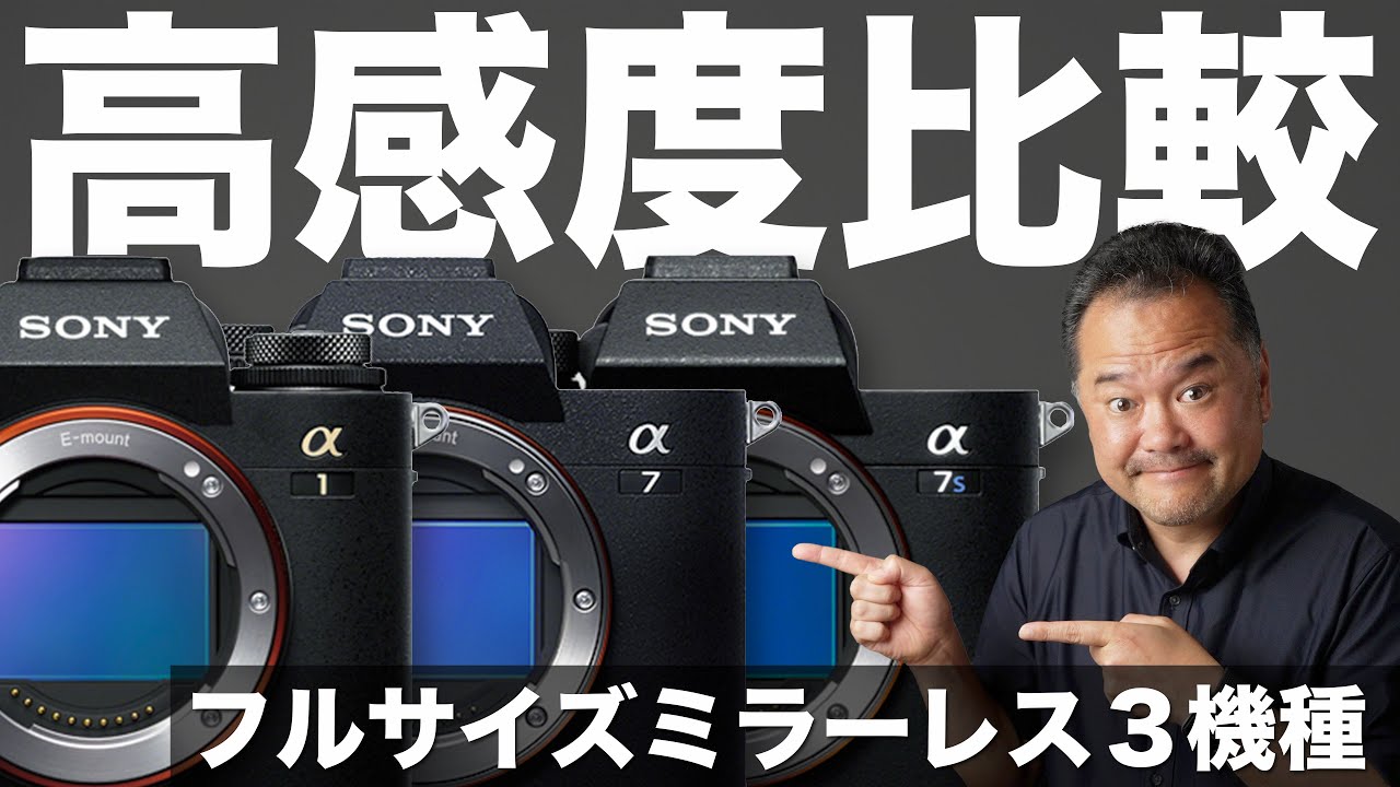 【 α1、α7 Ⅳ、α7S III 高感度比較 】ソニーの人気フルサイズ３機種まとめてノイズの出方を検証！