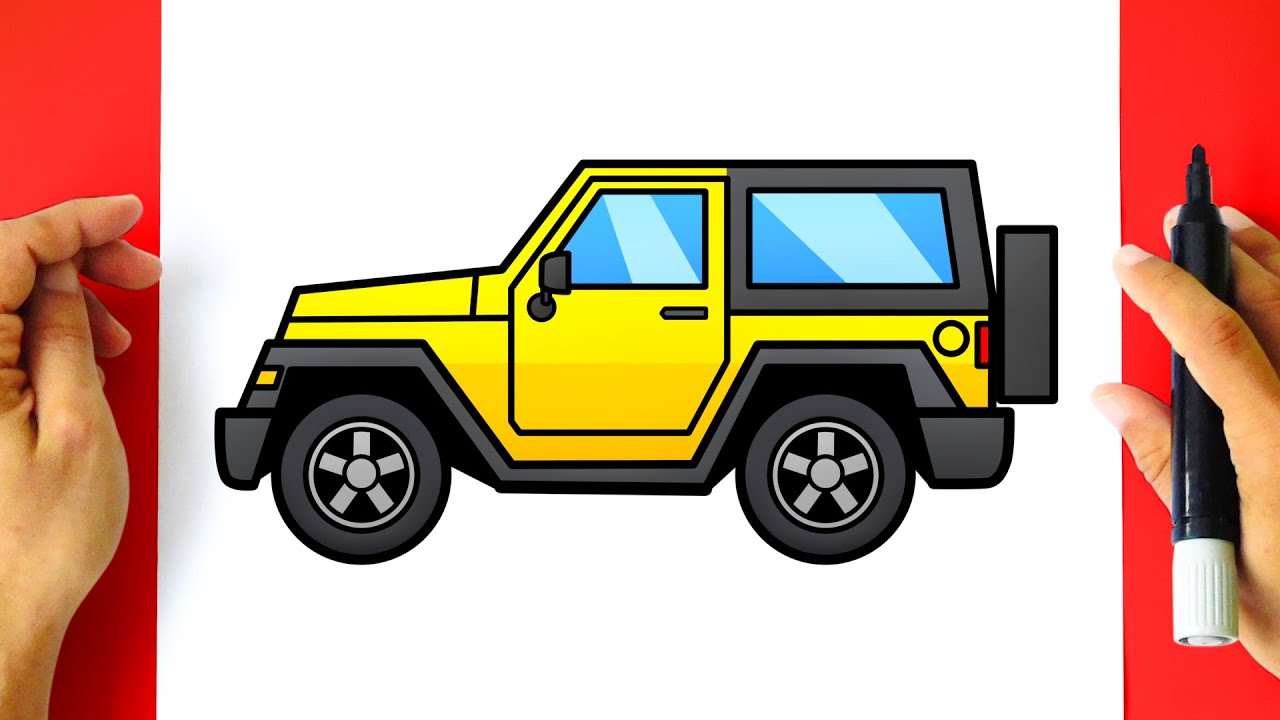 Como DESENHAR um JIPE - Como DIBUJAR un JEEP - How to DRAW a JEEP