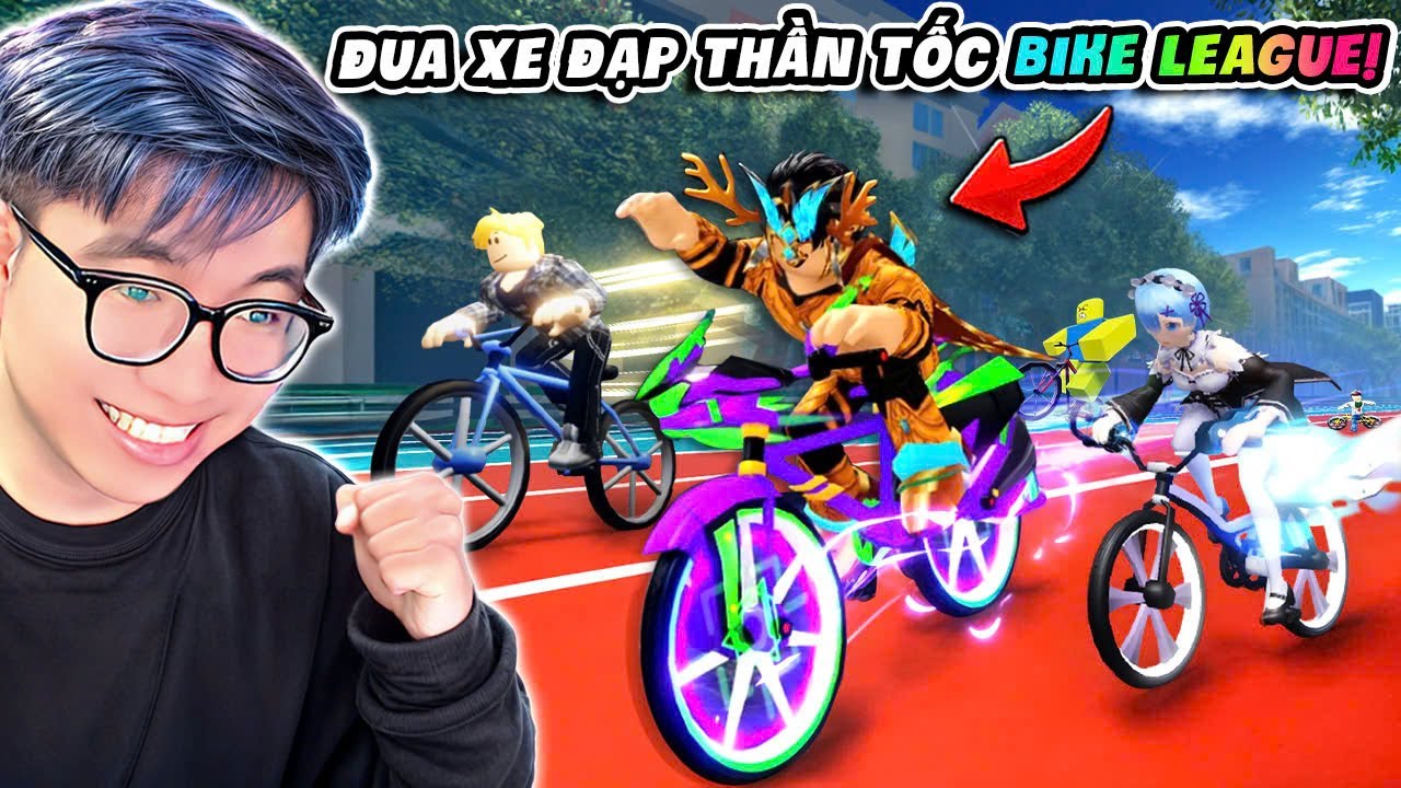 BI HUỲNH TỪ NOOB TRỞ THÀNH PRO VỚI 300 TỶ SỨC MẠNH TRONG CUỘC ĐUA XE ĐẠP | BIKE LEAGUE ROBLOX