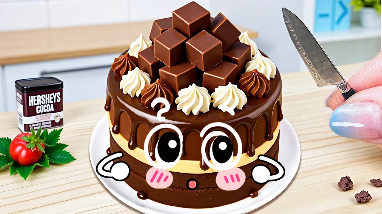 🌈Wonderful Mini Chocolate Drip Cake Decorating Ideas 🎂Satisfying Doodle Style