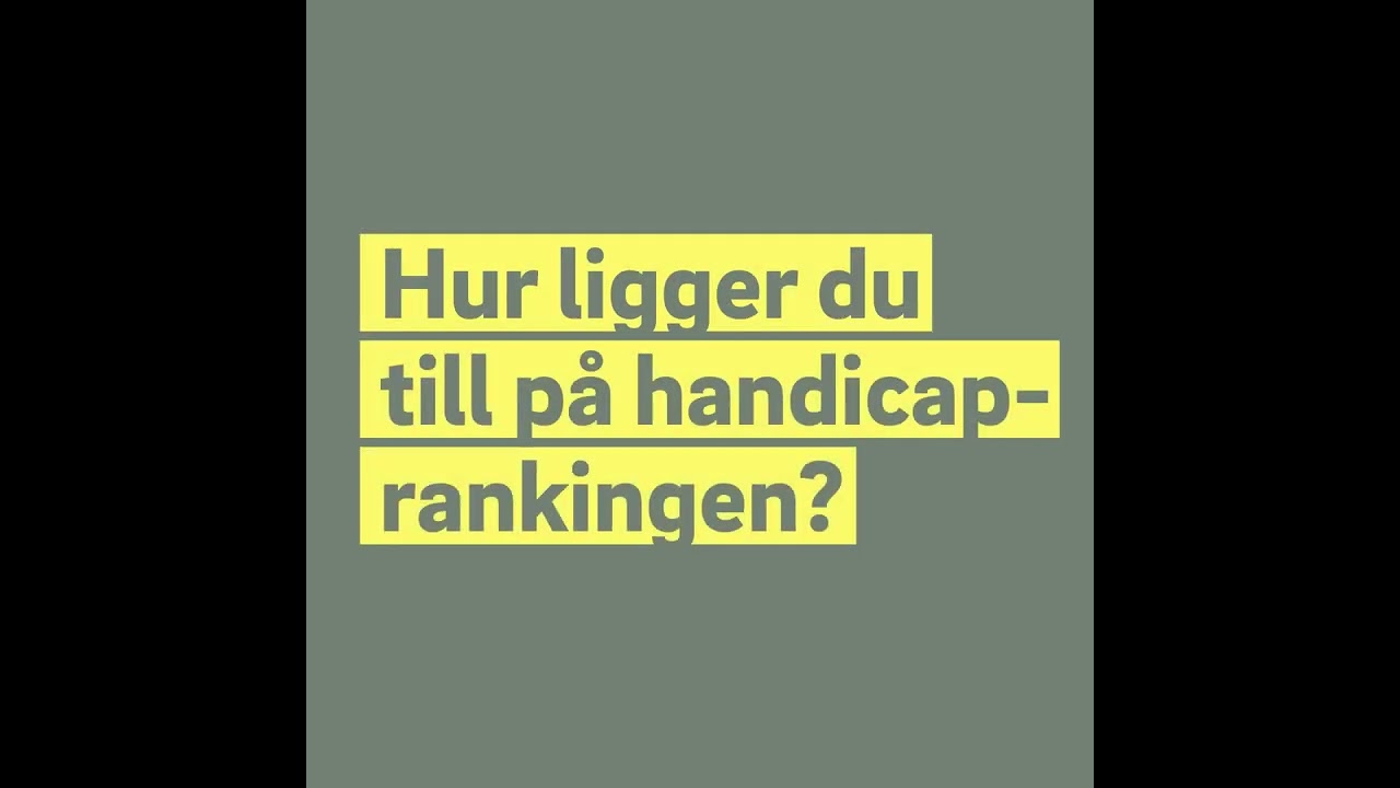 Se din handicapranking i Min Golf