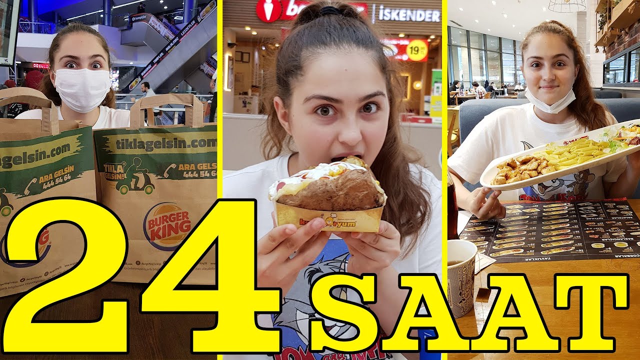 24 SAAT BOYUNCA FAST FOOD YEDİM 🍔🍟🍗