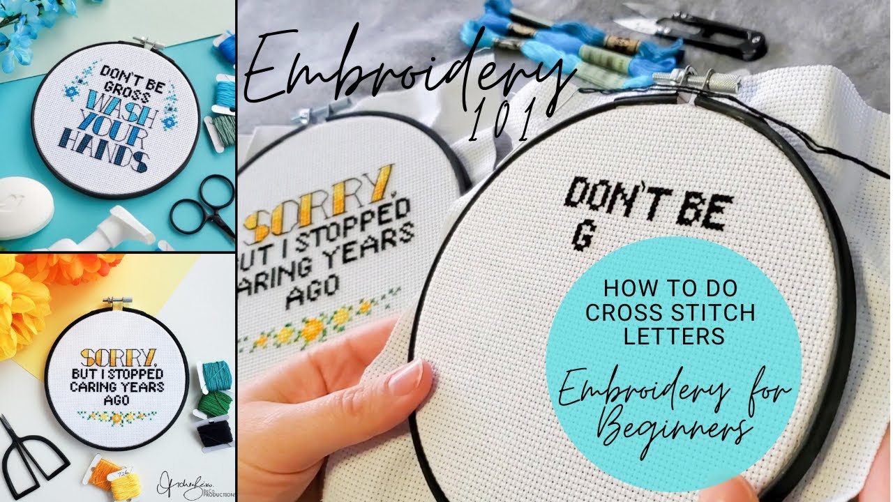 Embroidery For Beginners // How To Do Cross Stitch Letters