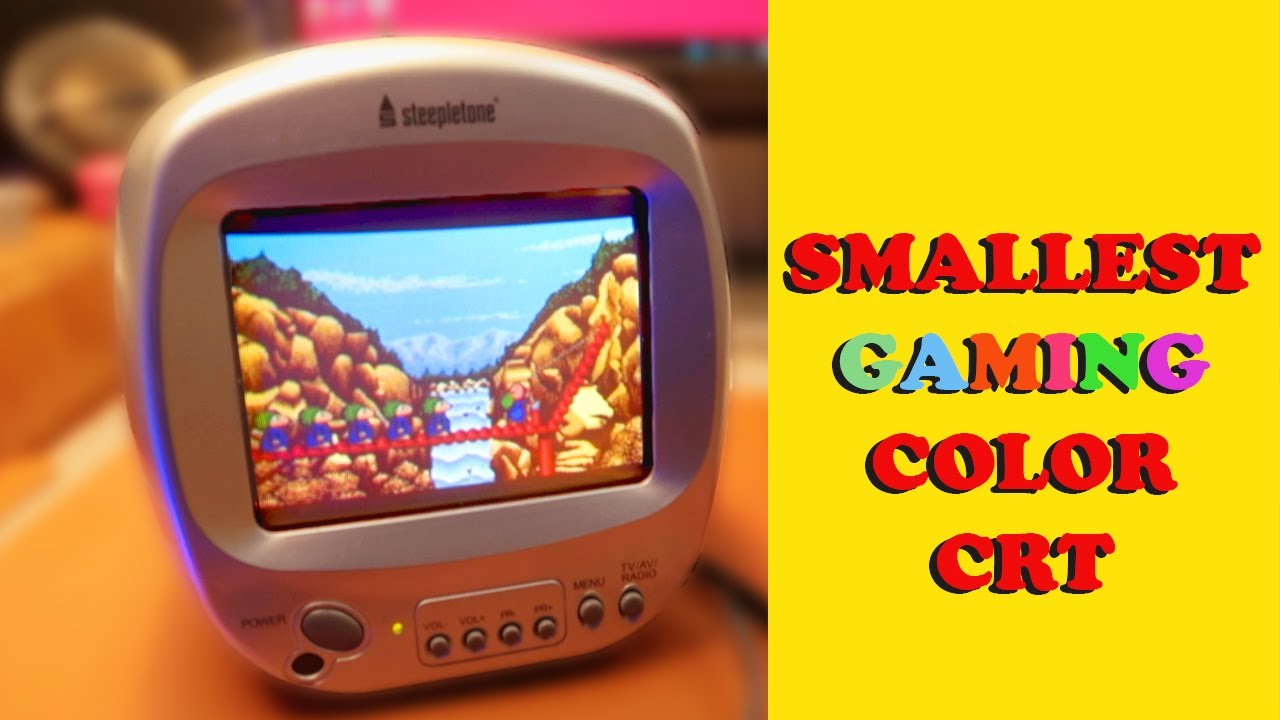 Vintage 5-inch Mini Color CRT TV Gaming From 1990