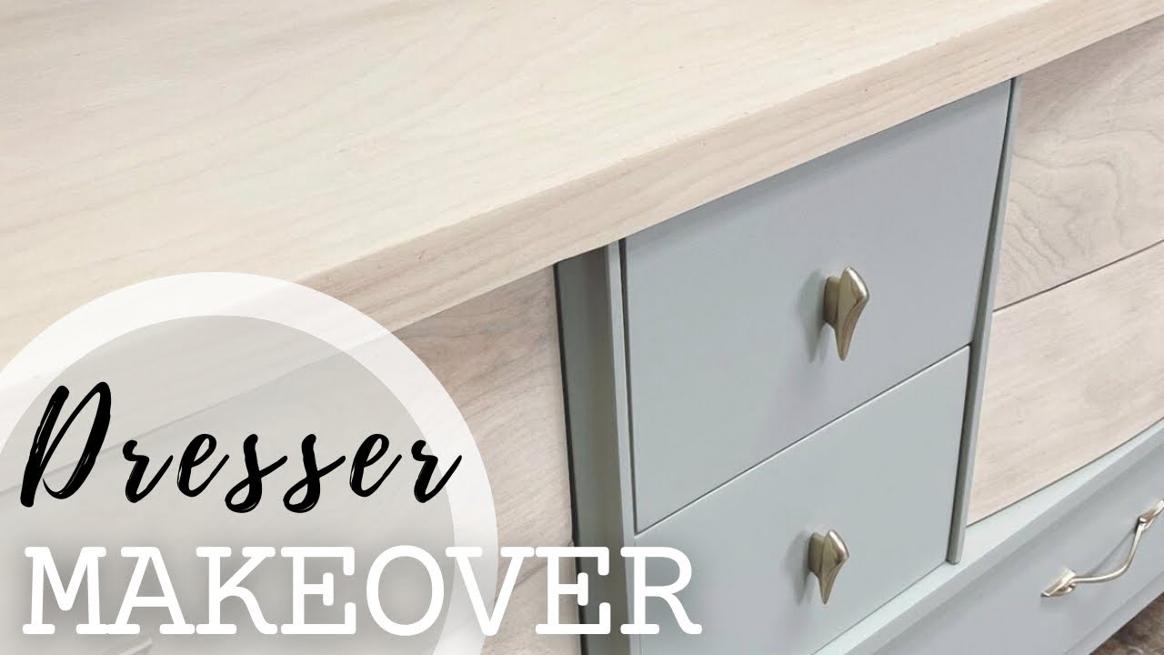 DARK & DINGY to BRIGHT & MODERN - Beautiful Dresser Makeover