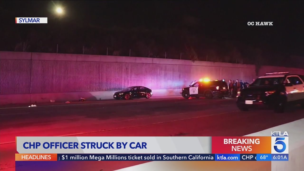 CHP officer struck by car in Los Angeles