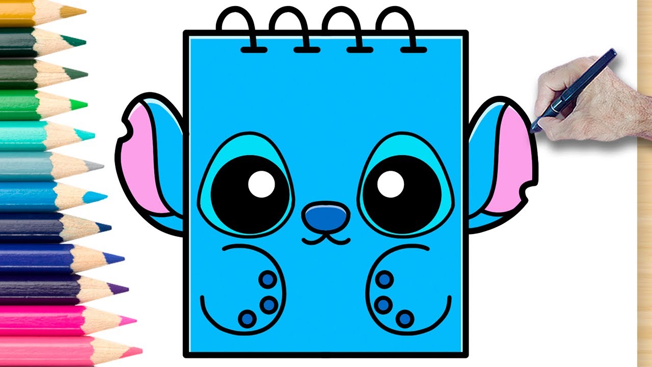 Как Нарисовать STITCH в Виде Kawaii Блокнота | Шаг за Шагом