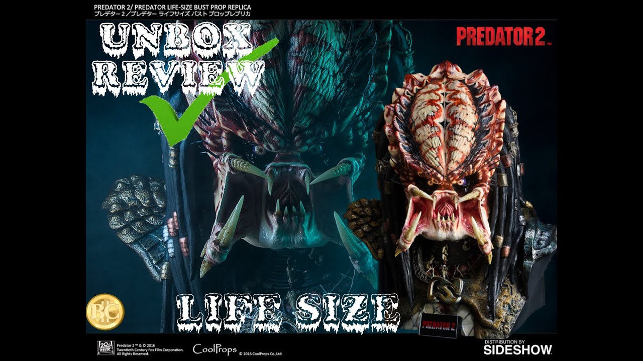 PREDATOR 2 LIFE SIZE BUST 1:1 SCALE | CoolProps | Sideshow Collectibles | Review #194