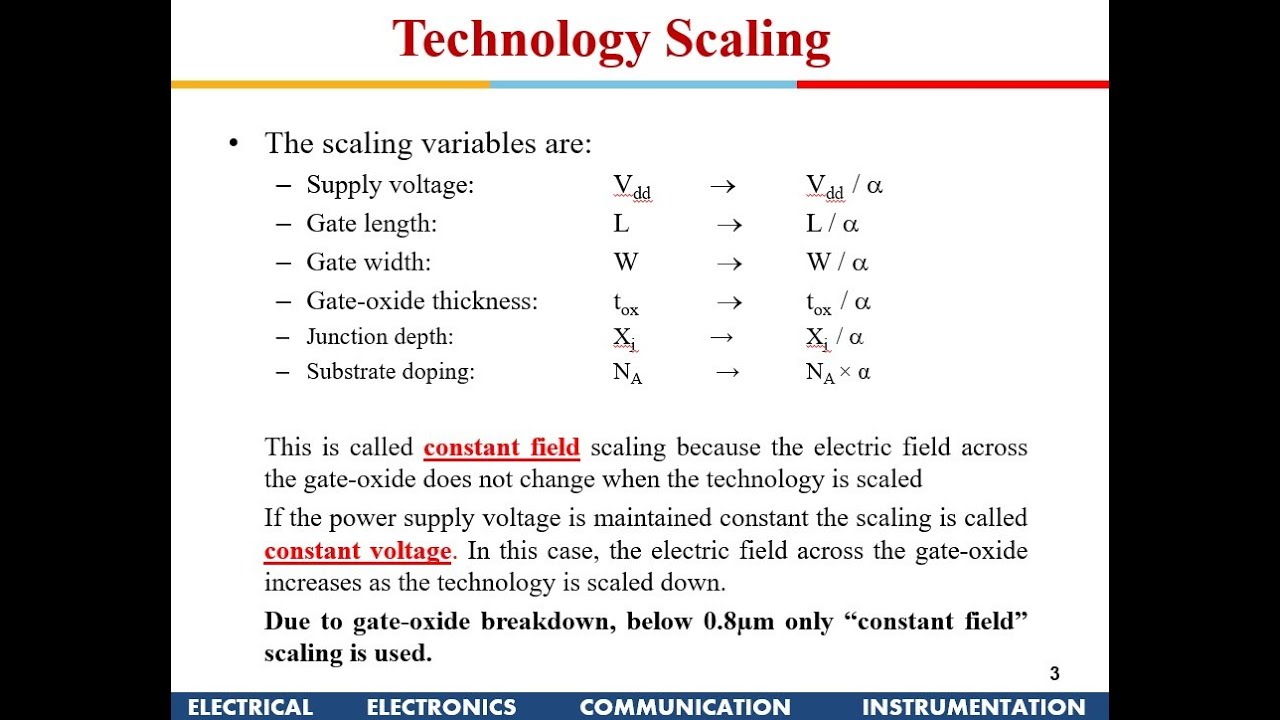 Advanced VLSI Design : CMOS Scaling