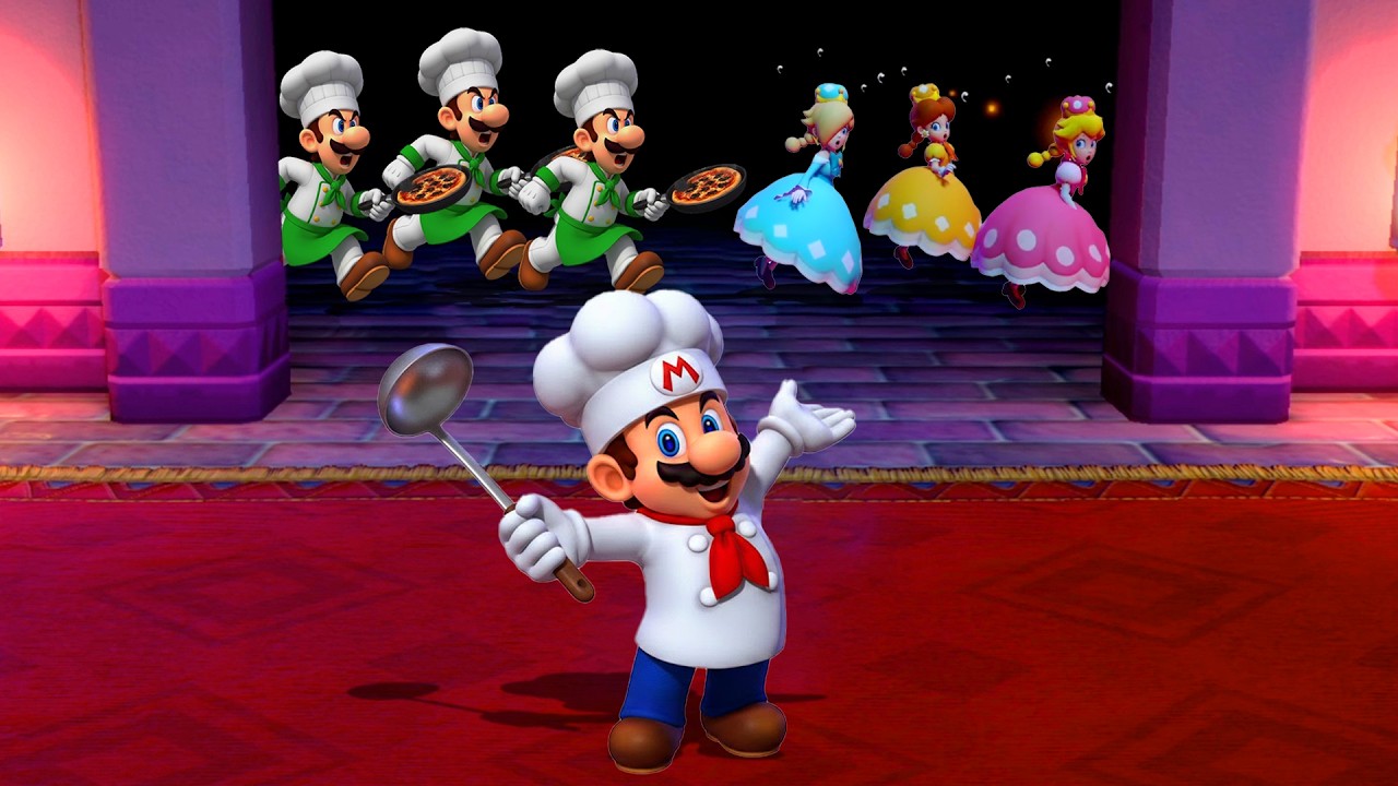 Super Mario Party Minigames Battle - Can Chef Mario Beat Peachette & Friends?