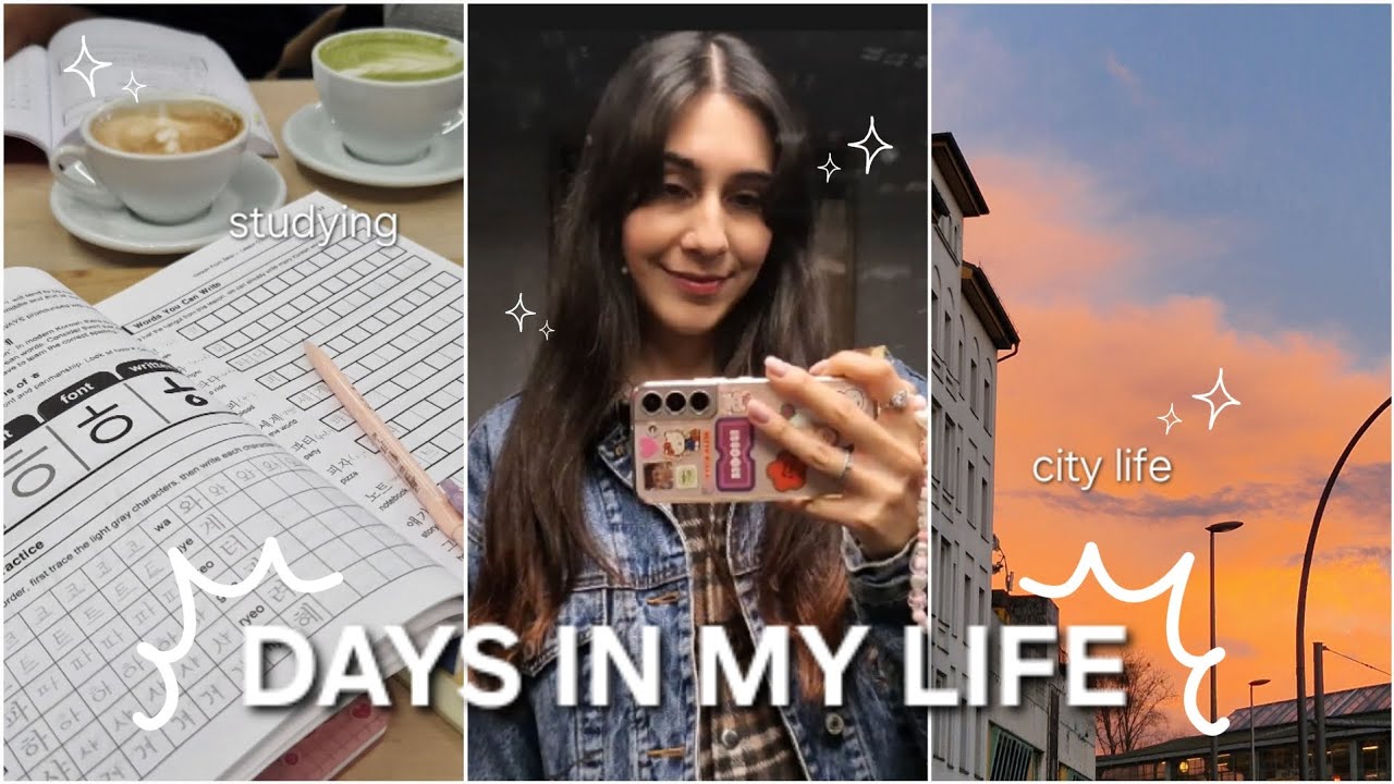 Daily Vlog : cafe hopping, studying korean, little mukbang, spending time with friends 🍜 💕