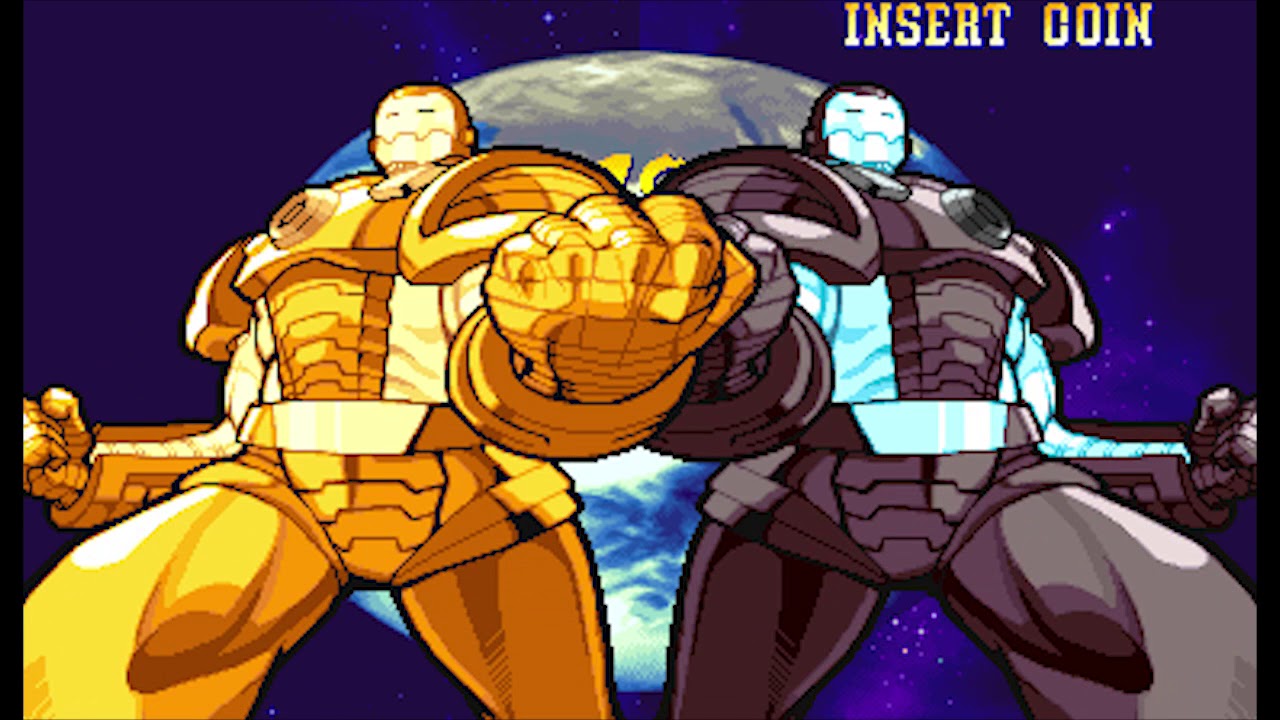 Marvel vs Capcom 1 ( Arcade ) - Gold War Machine / War Machine Playthrough ( Aug 5, 2018 )