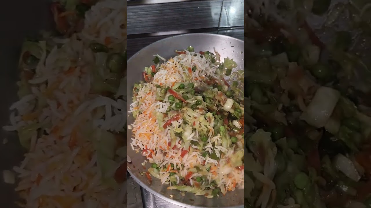 Veg🫛🫑🥬🥕 fried rice recipe 😋😋