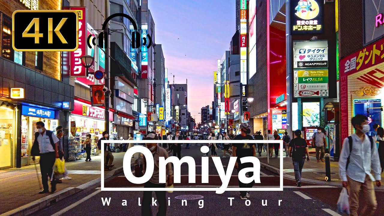 Biggest Town in Saitama: Omiya Walking Tour - Saitama Japan [4K/Binaural]