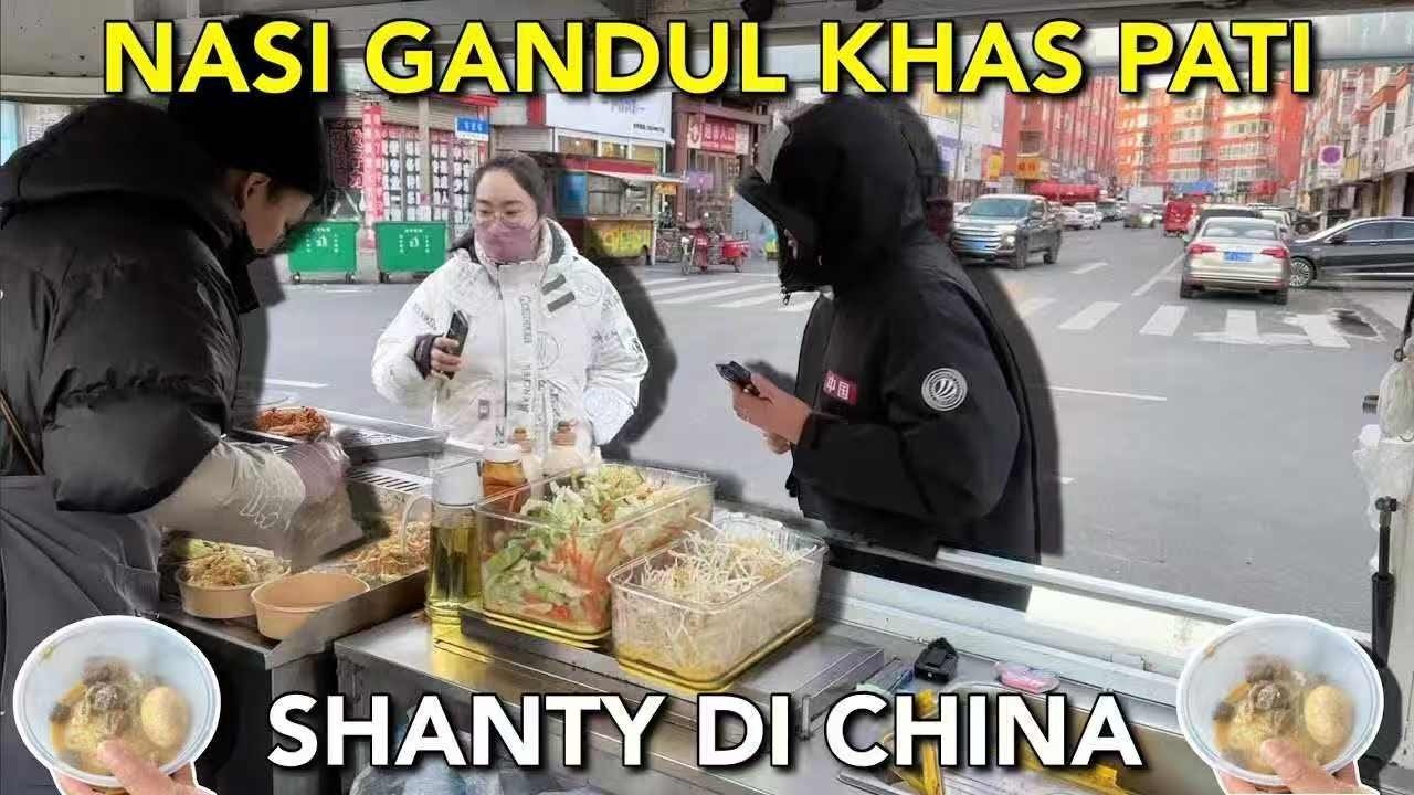 JUAL NASI GANDUL KHAS PATI DI CHINA, NASINYA SAMPAI BEKU! DALAM SEKEJAP MATA DISERBU SEMUANYA😱