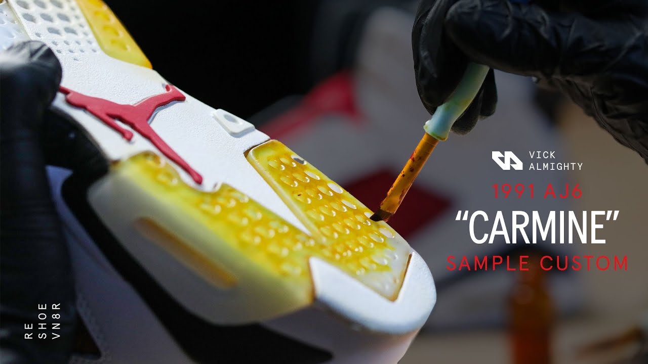 1991 Air Jordan 6 Carmine Sample Custom By Vick Almighty