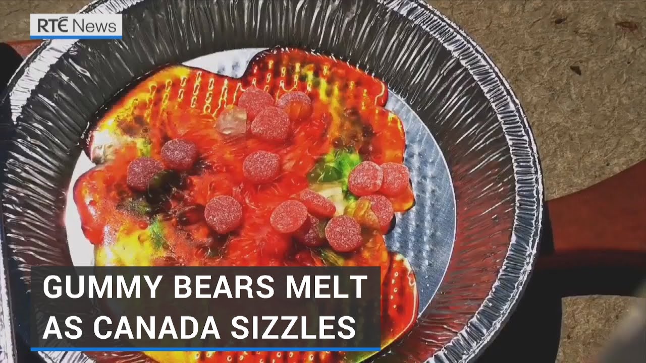 Gummy bear 'puddle' highlights extreme heat in Canada