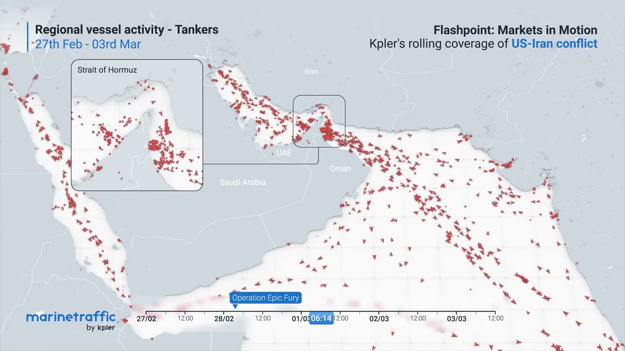 Tanker traffic through Strait of Hormuz down by 90%