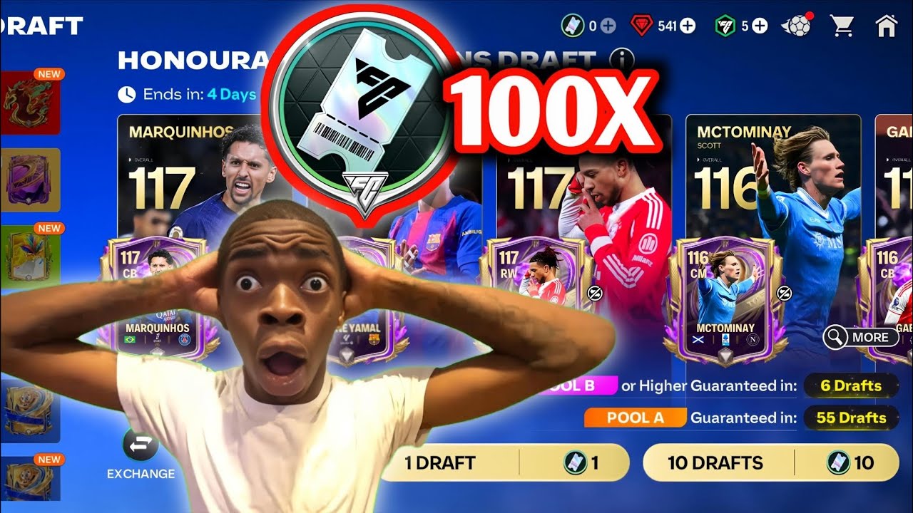 EA FC MOBILE 26 &bull; 100x Draft Voucher Pack Opening #fcmobile #fifamobile 