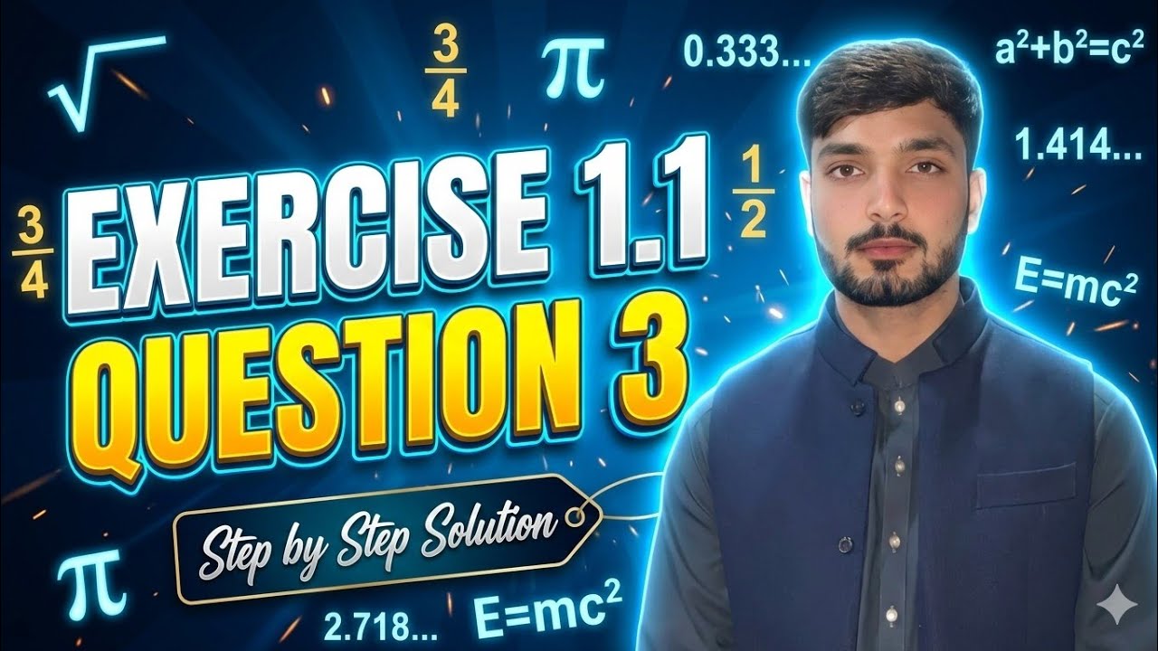 Class 9 Math | Exercise 1.1 Q3 | Step by Step Solution | Urdu Hindi explanation | 