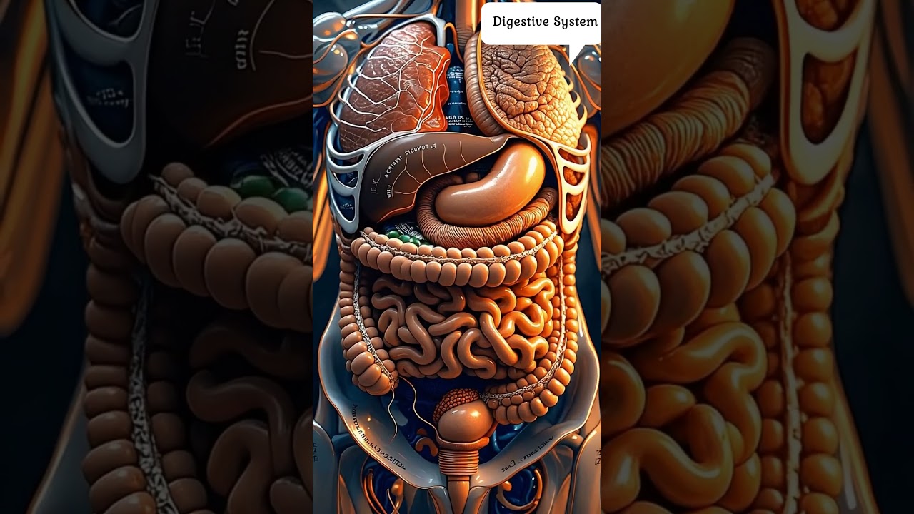 Ultra Close up View of Human Digestive System | Bio AI Art
