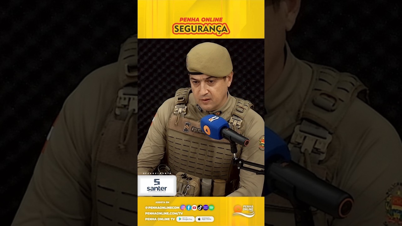 Programa “Penha Online Segurança”, com a participação do 1º Sargento Guilherme Flores, da PMSC