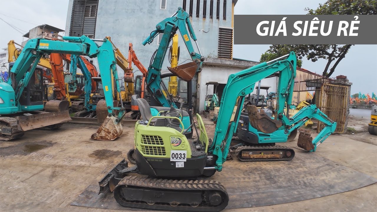 Review 1 Vài Mẫu Máy Xúc Mini Chân Thụt Thò , Xích Cao Su  Giá Cực Kỳ Sốc
