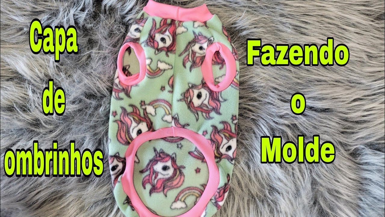 Fazendo  o molde da capa simples com ombrinhos