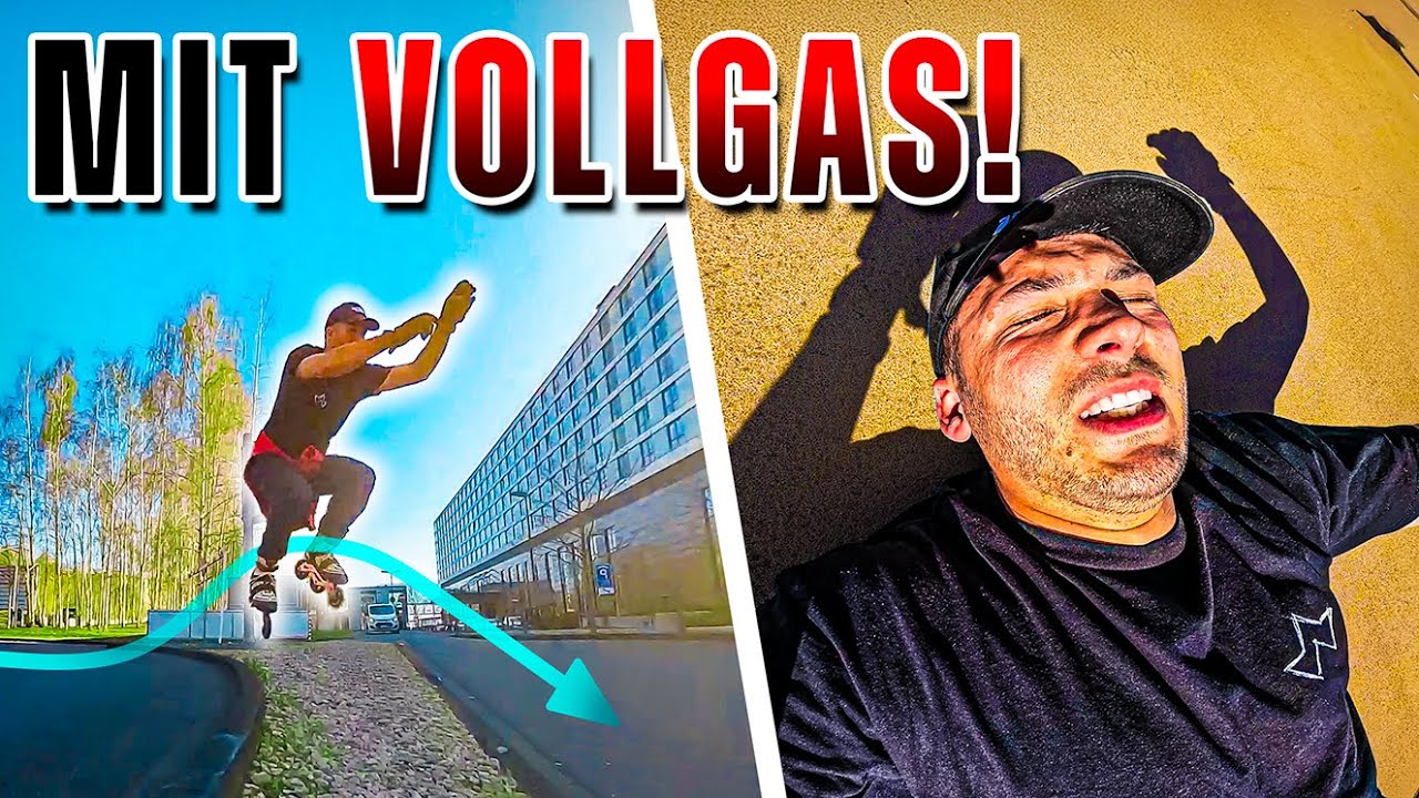 SCHMERZHAFTER Sturz bei VOLLGAS mit Inlinern! | Meine ersten GAPS und viele FAILS!