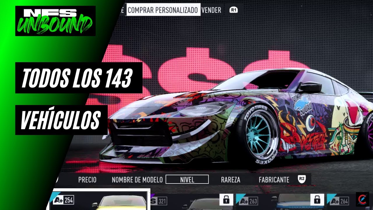 Todos los 143 Coches/Vehículos del nuevo Need For Speed Unbound