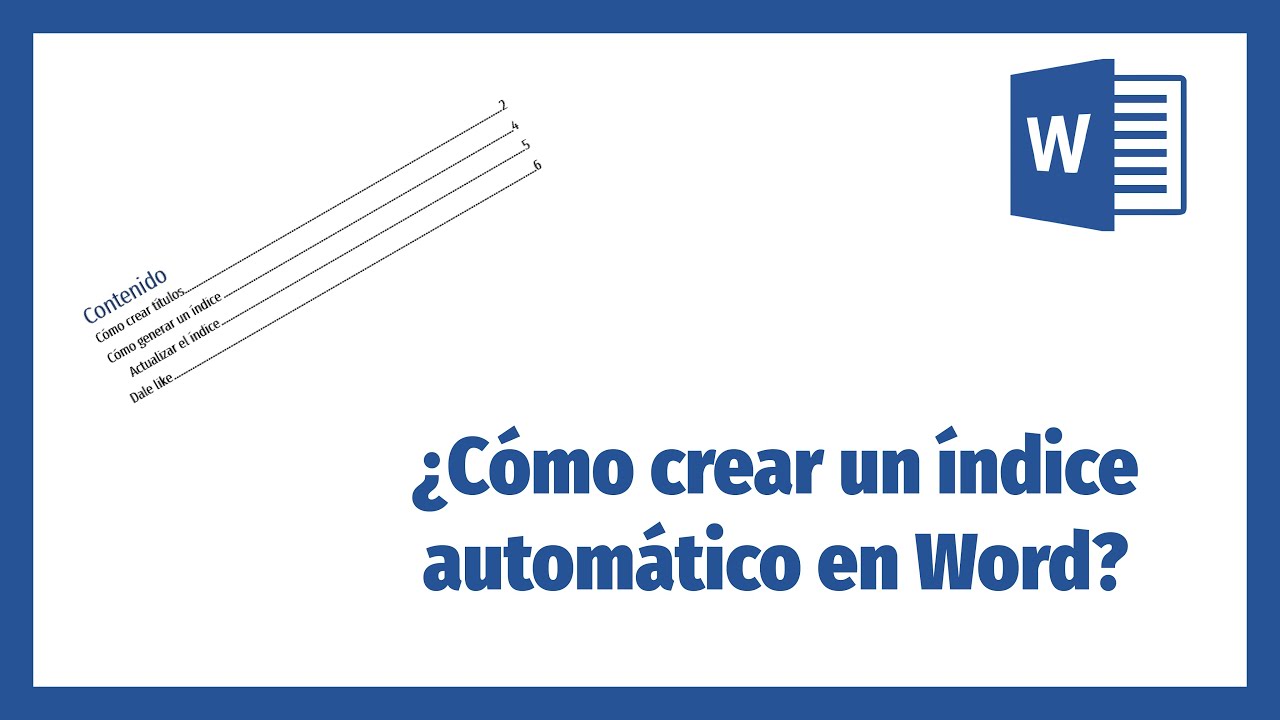 💻 ¿Cómo crear un ÍNDICE automático en Microsoft Word?