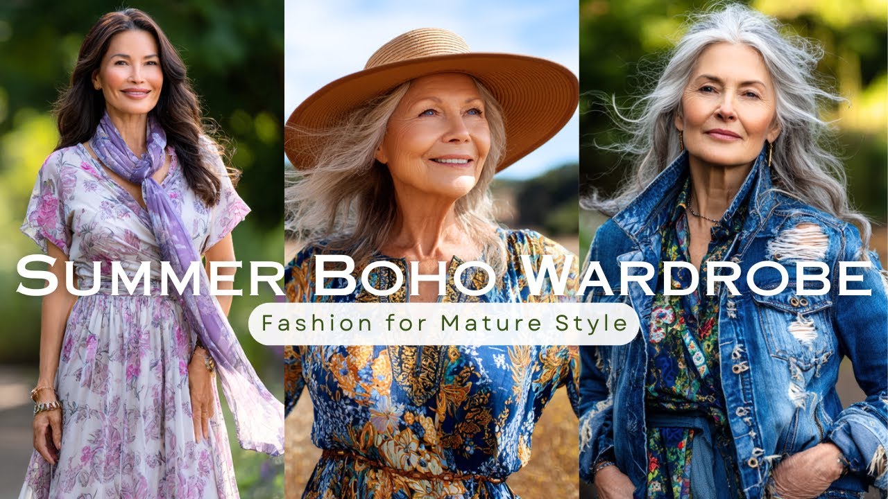 Summer Boho Wardrobe Essentials for Women 60+ | Age-Positive Fashion for Mature Style