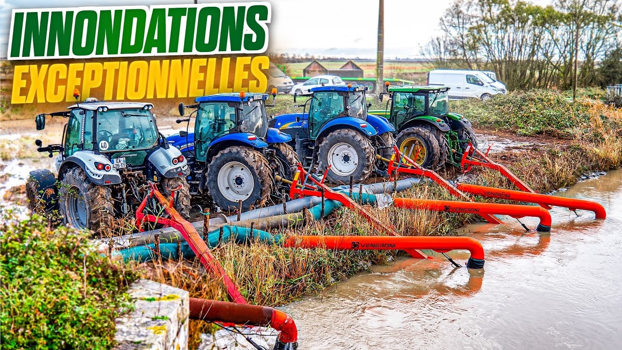 DES AGRICULTEURS VIDENT LE MARAIS - Inondations 2023 exceptionnelles en charente maritime