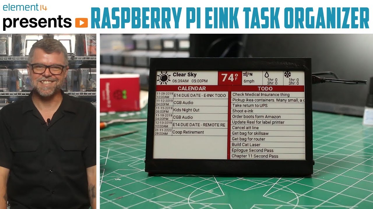 Органайзер задач Raspberry Pi E Ink
