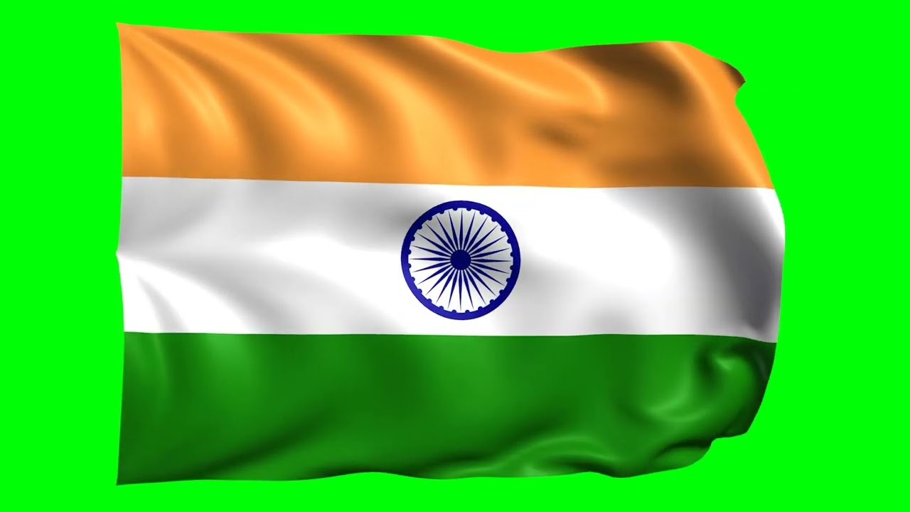 India Waving Flag Green Screen Animation | 3D Flag Animation | Royalty-Free