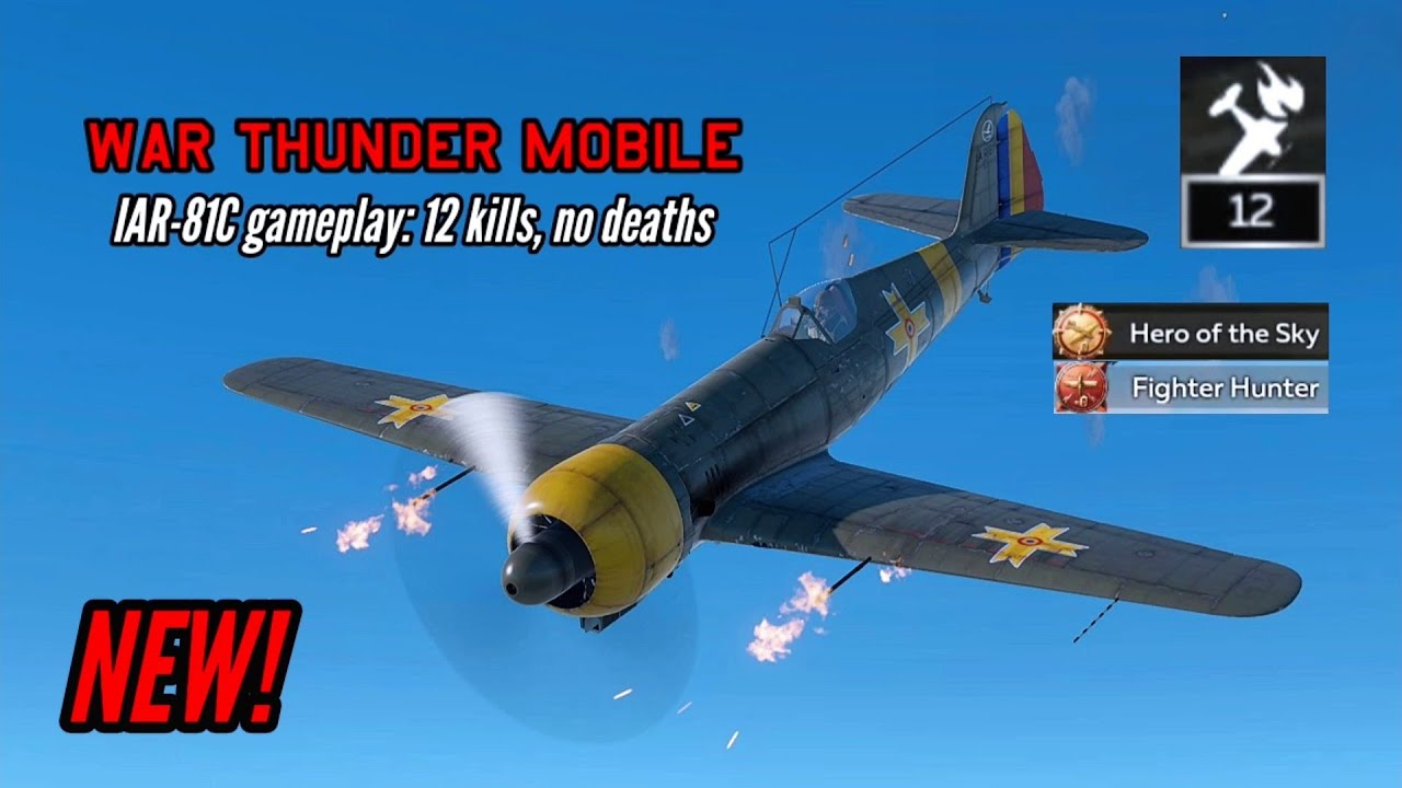 NEW! IAR-81C gameplay: The first Romanian plane in the game (12 kills) - War Thunder Mobile