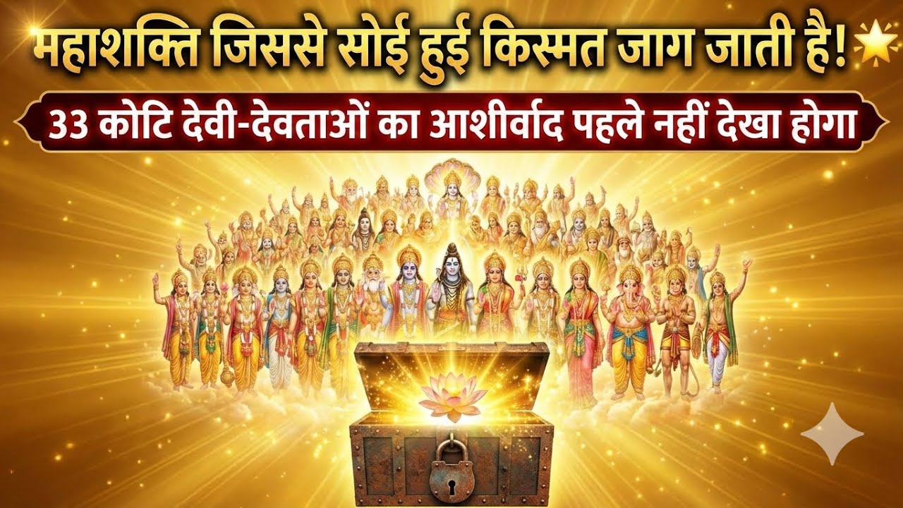 महाशक्ति जिससे सोई हुई किस्मत जाग जाती है! 🌟 33 कोटि देवी-देवताओं का  आशीर्वाद पहले नहीं देखा होगा 